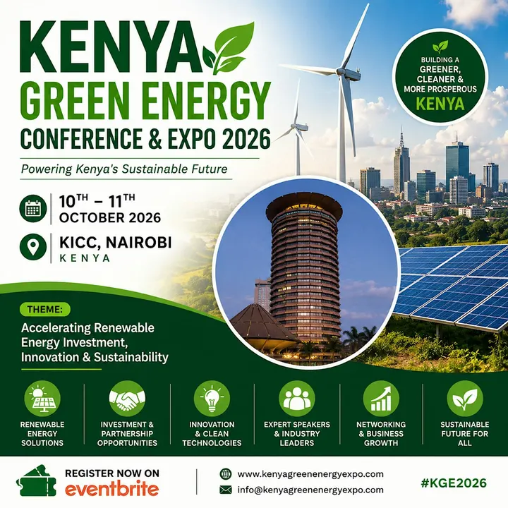 Poster for Kenya Green energy conference and expo