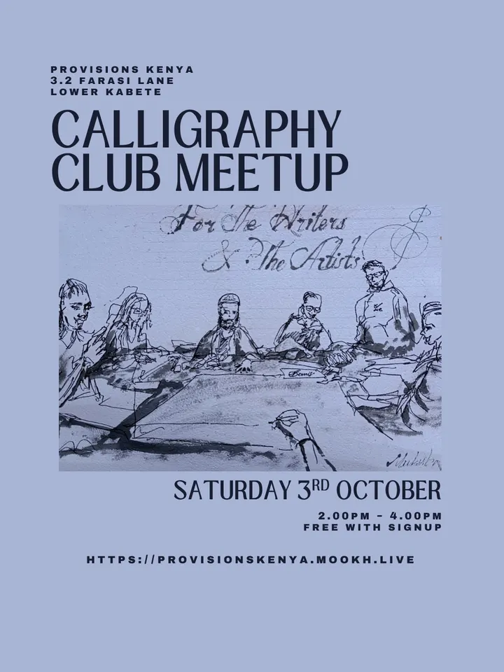 Poster for Calligraphy Club Meetup