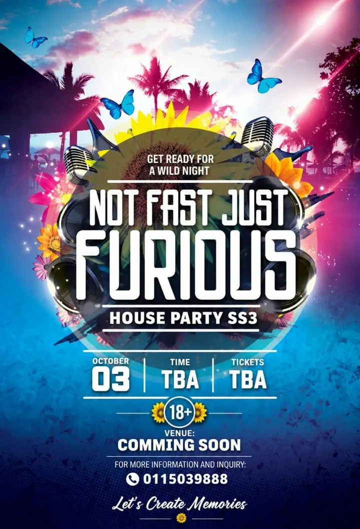 Poster for NOT FAST JUST FURIOUS HOUSE PARTY