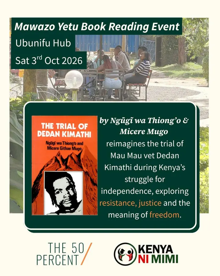 Poster for Mawazo Yetu - Book Reading Event